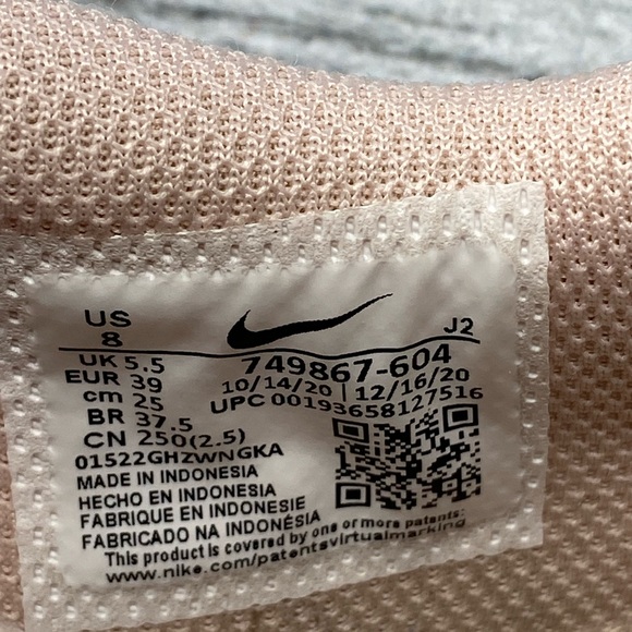 Nike Court Royale Coral Pink Womens 8 Tennis Shoes Preowned 749867-604 Leather - Picture 8 of 14